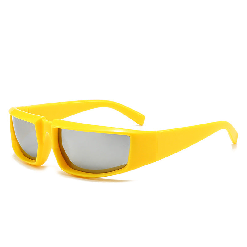 Damen stylische Sonnenbrille im futuristischen Design Karnz