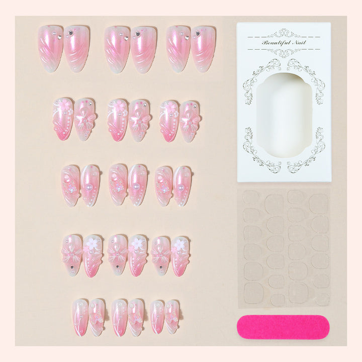 Premium Dekorative Press-On Nagelkunst Set Karnz