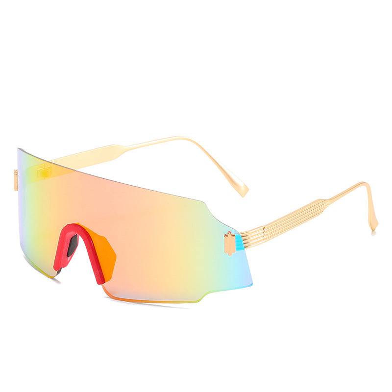 Damen sportliche Sicherheits-Sonnenbrille mit modernem, transparentem Design Karnz
