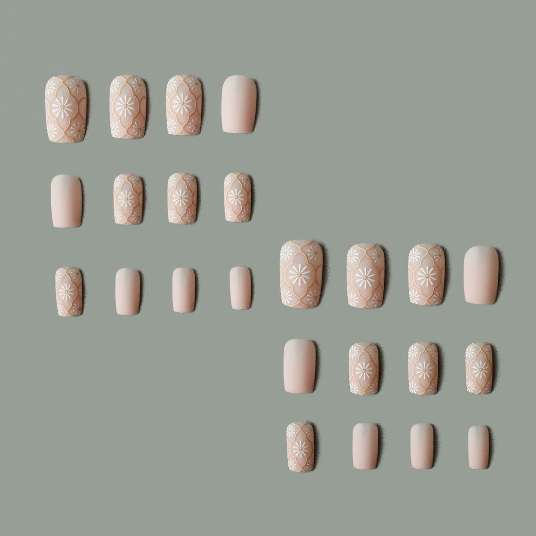 Blumenmuster Acryl Nagelkunstset
