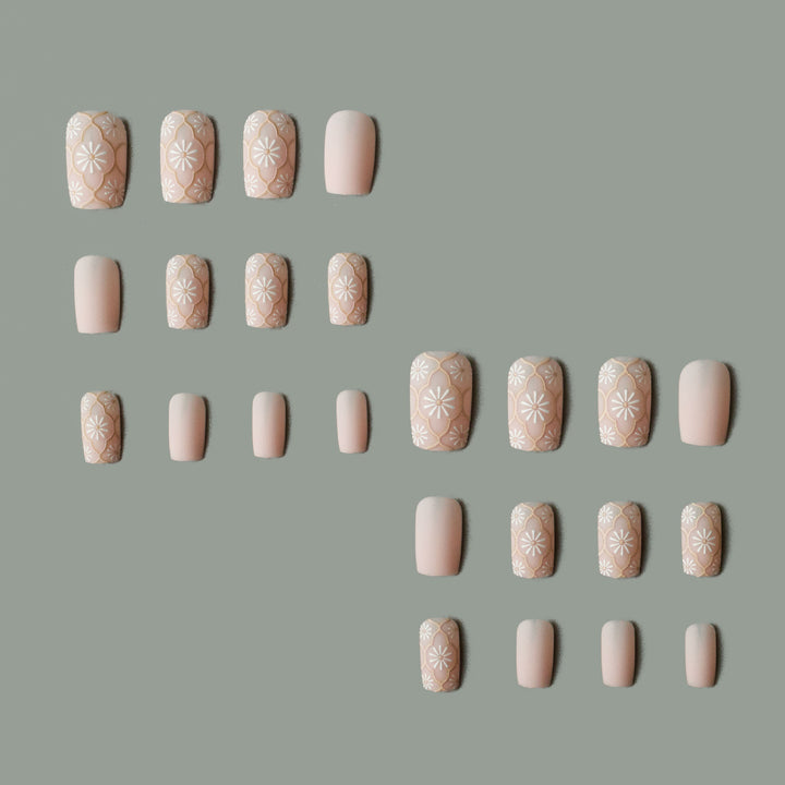 Blumenmuster Acryl Nagelkunstset
