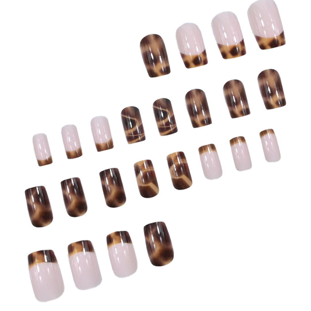 Decorative Glossy Square Nail Extensions