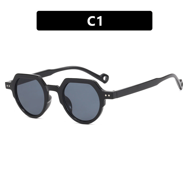 Damen geometrische Sonnenbrille mit schützendem UV-Filter und robustem Rahmen Karnz