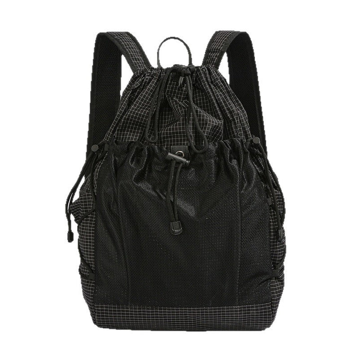 Vielseitiger Mesh-Panel Kordelzug Rucksack Karnz