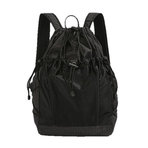 Vielseitiger Mesh-Panel Kordelzug Rucksack Karnz