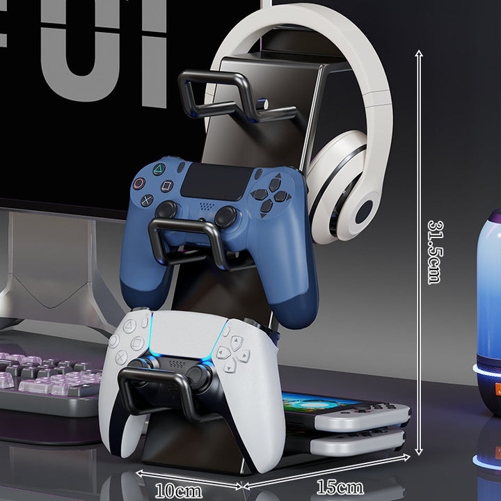 Multi-Controller und Headset Organizer Ständer mit Triple Hooks und kompakter Ladestation