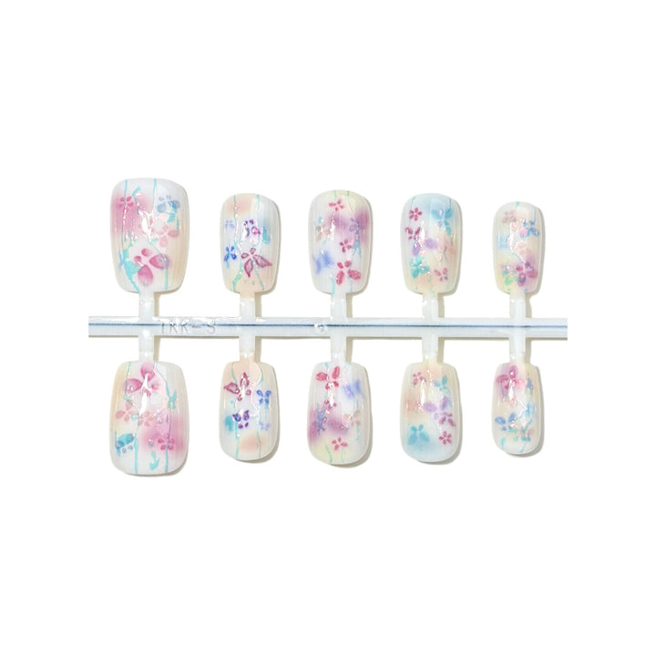 Dekoratives Florales Press-On Nagelset