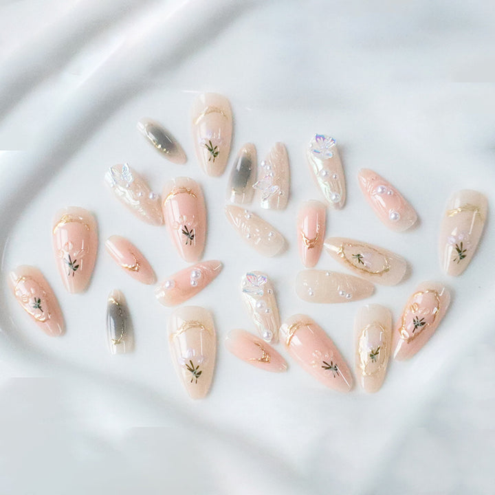 Künstlerische lange mandelförmige Nagelkunst-Verstärkungen Karnz