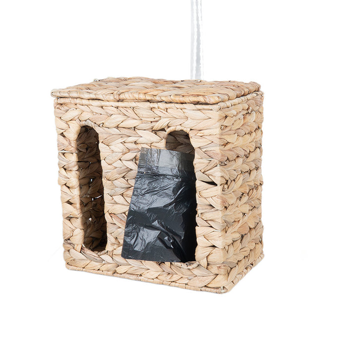 Wandmontierter Rattan Aufbewahrungskorb Karnz