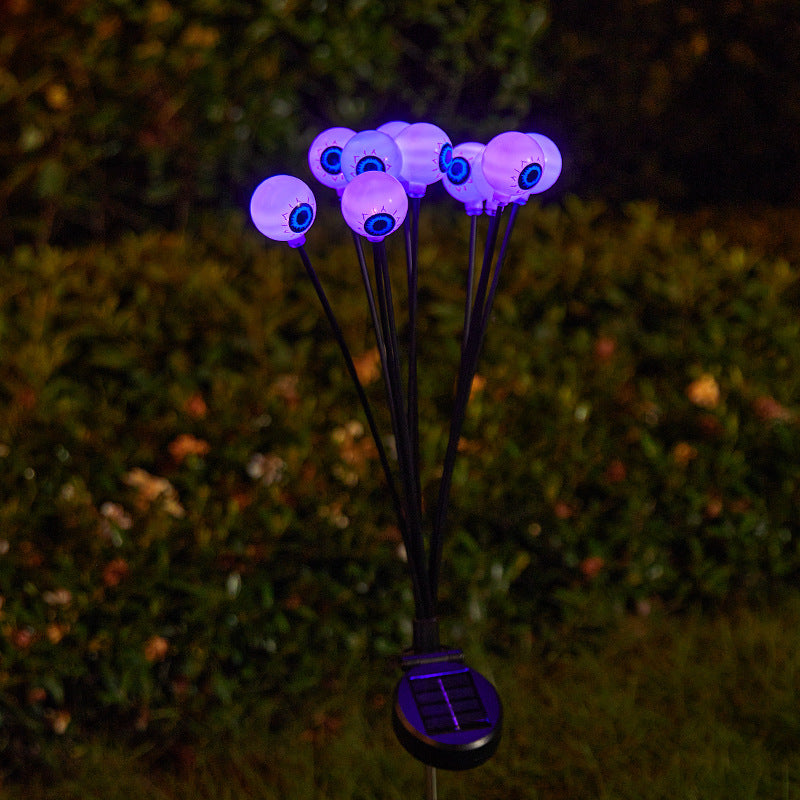 Gruselige Gartenlichter mit Augen-Motiv Karnz