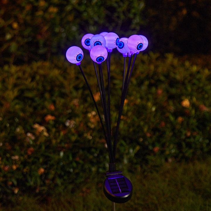 Gruselige Gartenlichter mit Augen-Motiv Karnz