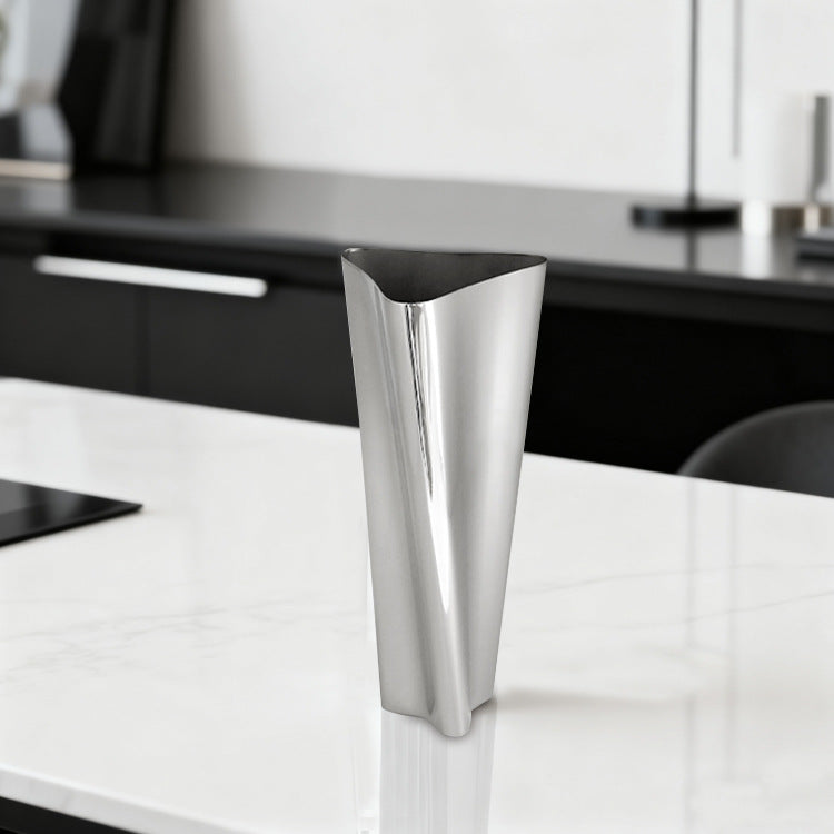 Zeitgenössische flüssige Metallvase