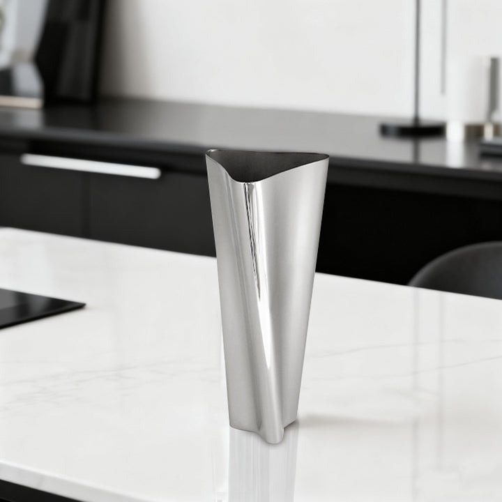 Zeitgenössische flüssige Metallvase