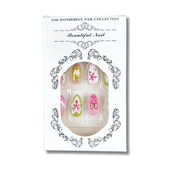 Dekoratives Floral Nail Art Press-On Set