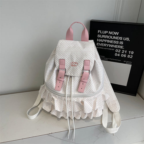 Rüschendes Pünktchen Design Rucksack