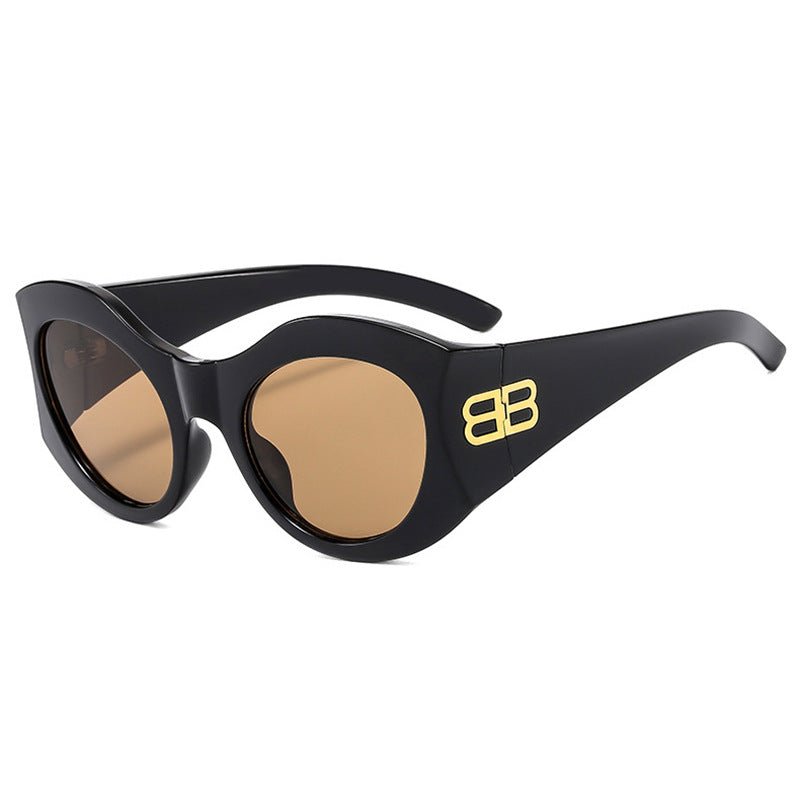 Damen Designer Cat-Eye Sonnenbrille mit elegantem Profil und UV-Schutz Karnz
