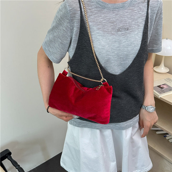 WoElegant Samt Clutch Tasche Karnz