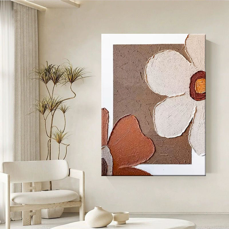 Texturiertes floralem Canvas Wandkunst