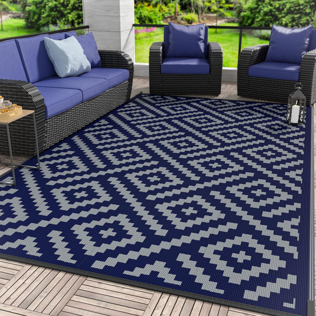 Geometrischer Outdoor-Teppich