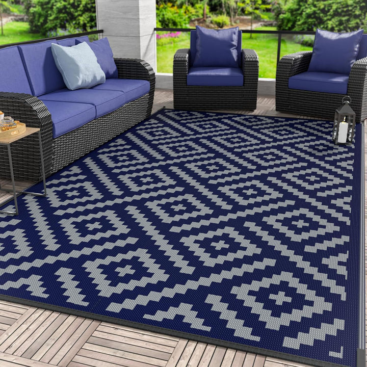 Geometrischer Outdoor-Teppich
