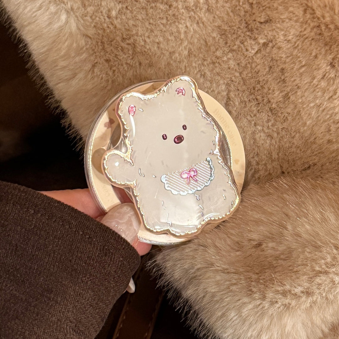 Charmanter Handspiegel im Bärenmotiv Karnz