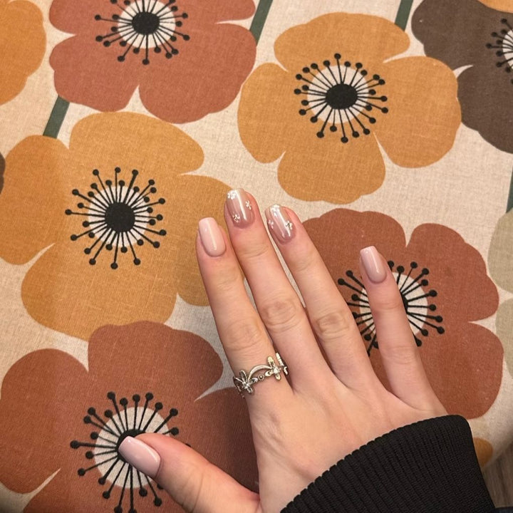 Floral Accent Press-On Nagel Kunst