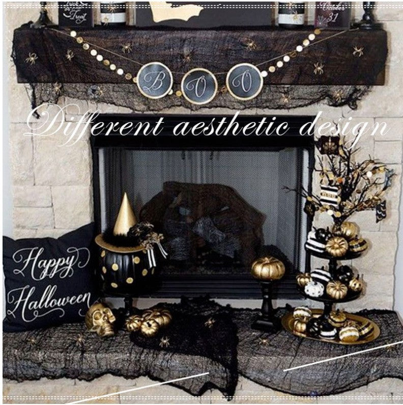 Dekorative Halloween-Spinnennetz-Stoff Karnz