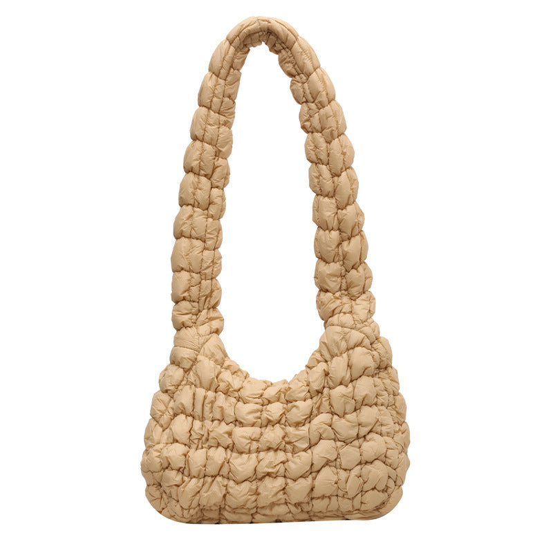 Texturierte gesteppte Schultertasche Karnz