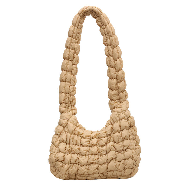 Texturierte gesteppte Schultertasche Karnz