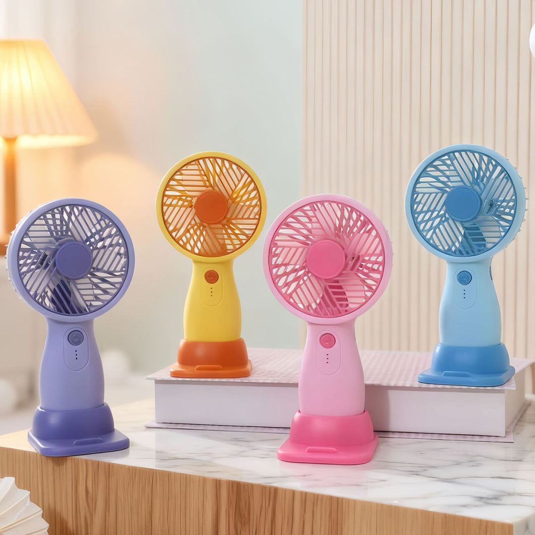 Damen Tragbarer Tischventilator mit flexiblem Neigungsmechanismus und leistungsstarker Akkutechnologie Karnz