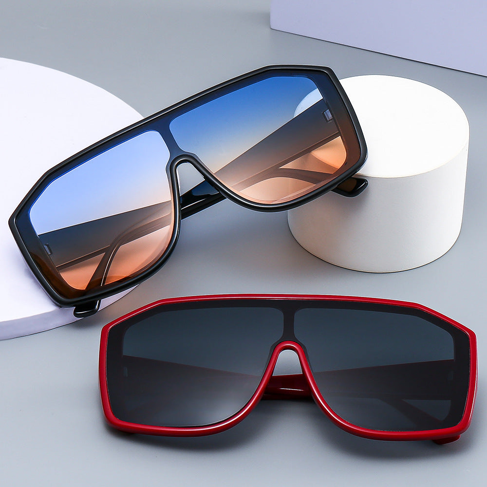 Damen Modische Oversized Sonnenbrille im extravaganten Animal-Print Design Karnz