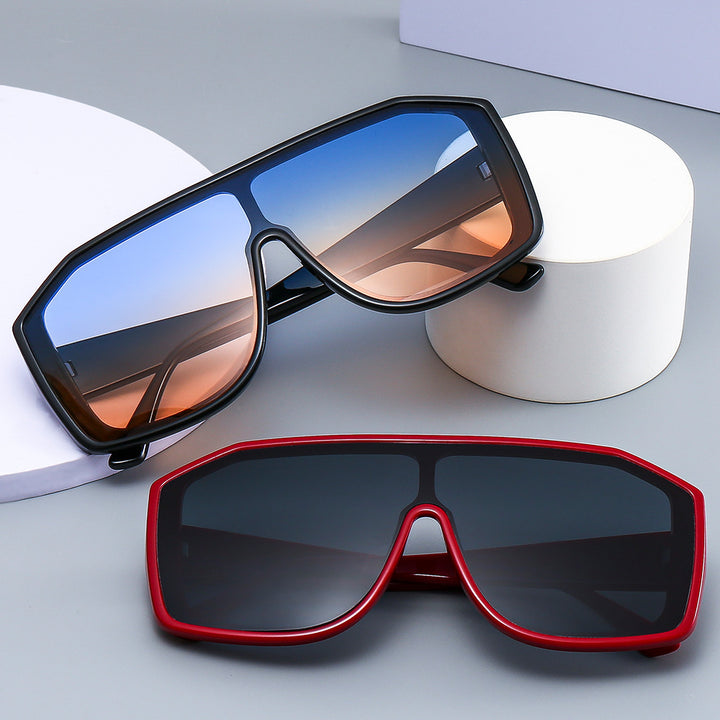 Damen Modische Oversized Sonnenbrille im extravaganten Animal-Print Design Karnz