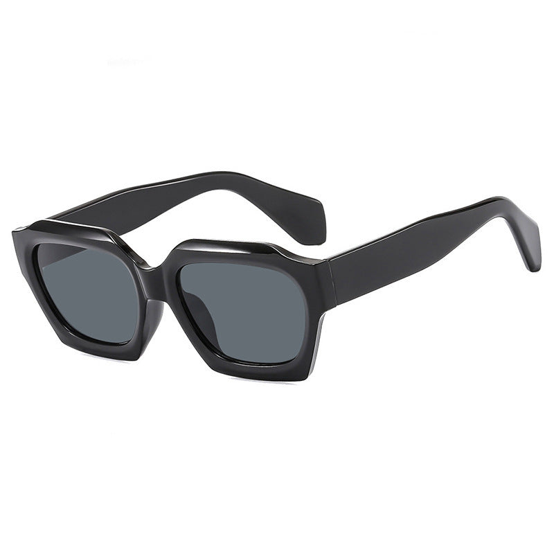 Damen trendige geometrische Sonnenbrille mit einzigartigem Design Karnz