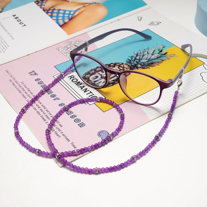 Elegante Perlen Brillenhalter Kette Karnz