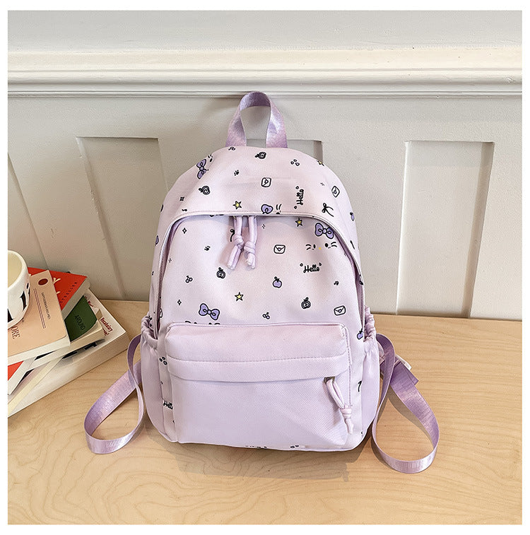 Niedlicher Alltagsrucksack mit Aufgestickten Schleifen Karnz