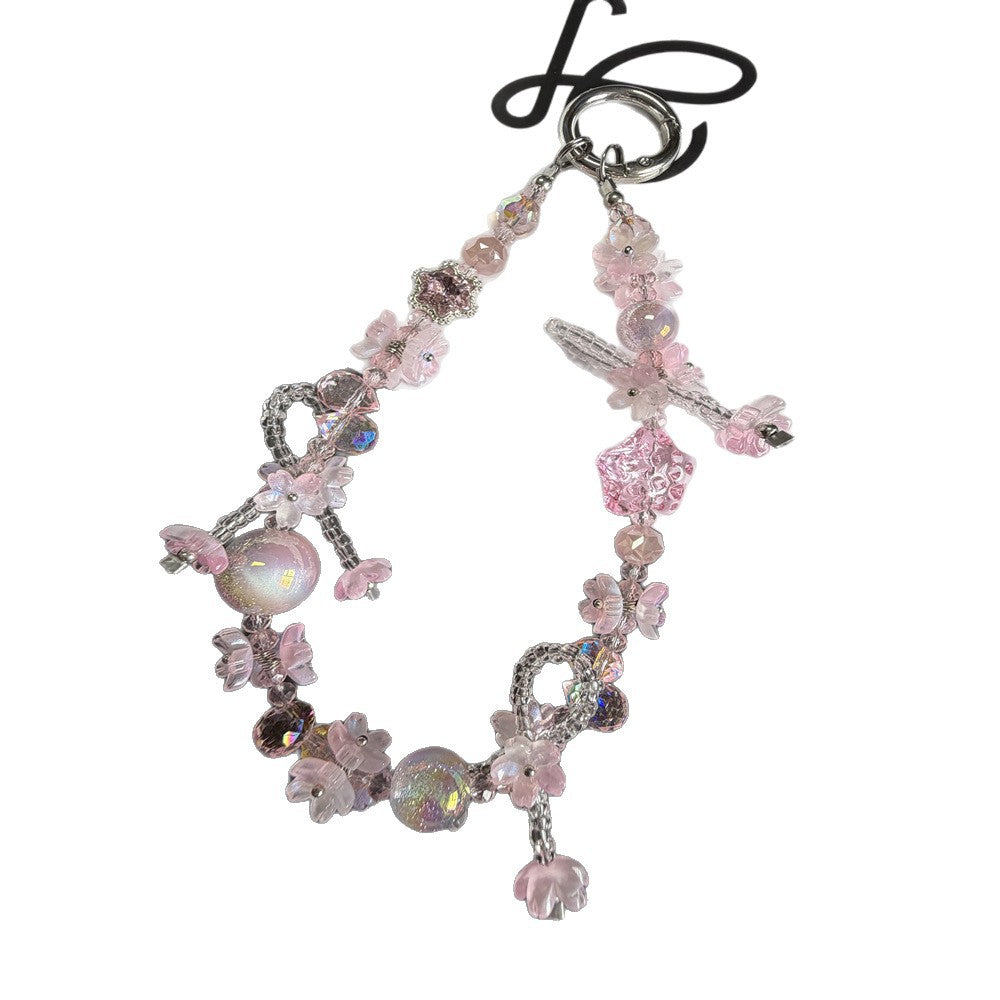 Elegante florale Perlen Charms Schlüsselanhänger Karnz