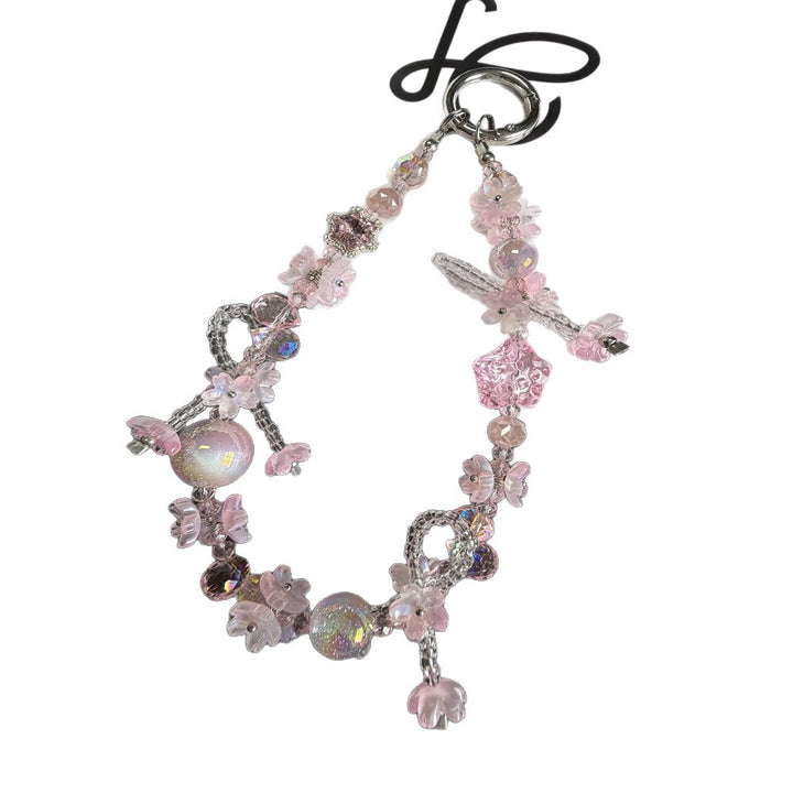 Elegante florale Perlen Charms Schlüsselanhänger Karnz