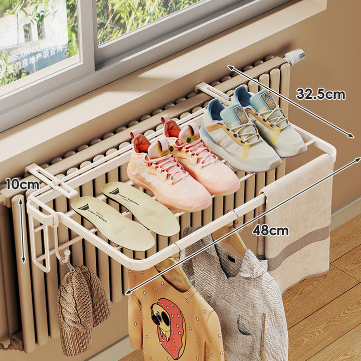Radiator-Top Zusammenklappbarer Schuh- und Wäsche-Trockenständer