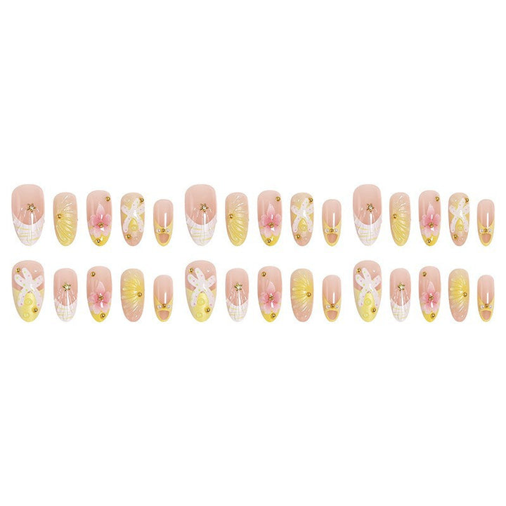 Dekorativer Press-On Nagelset Karnz