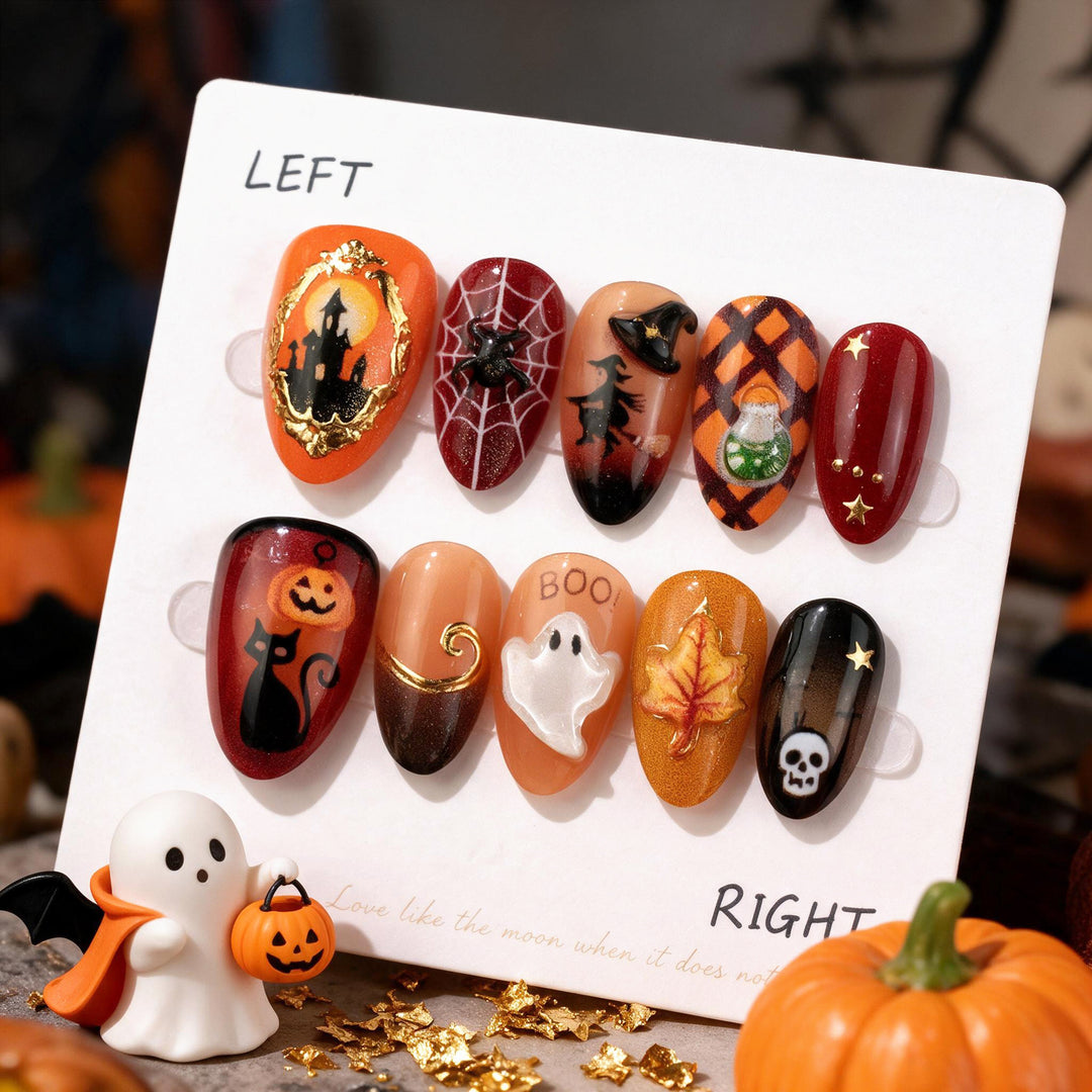Halloween-Themen Press-On Nail Set 1790738772