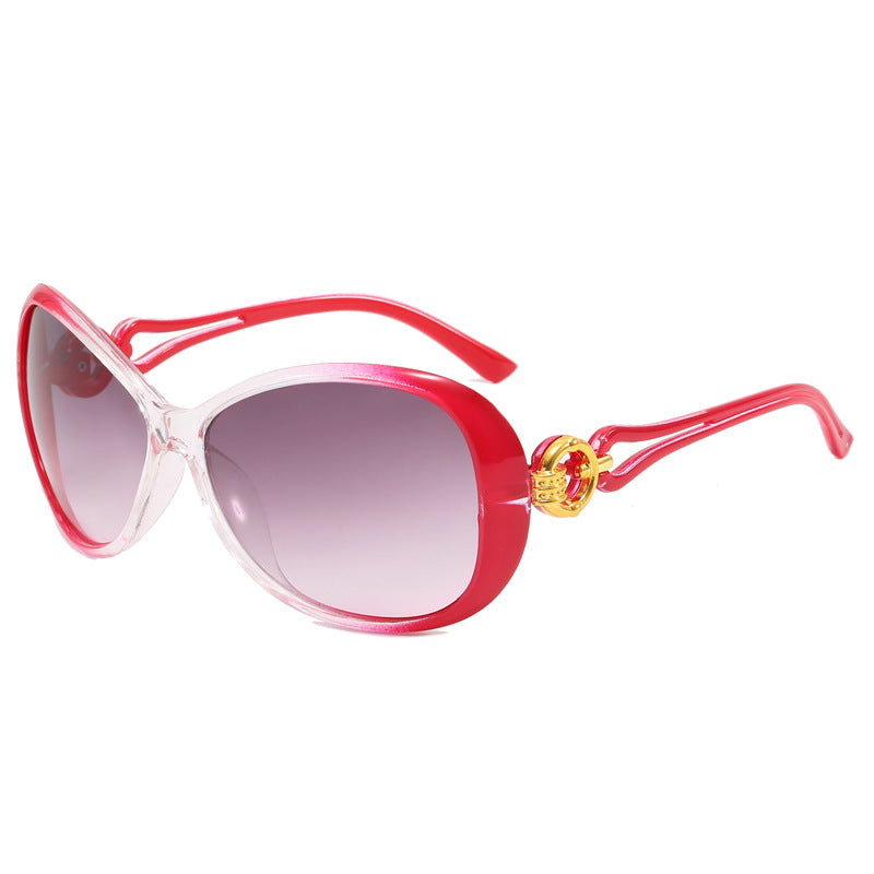 Damen Modische Oversized-Sonnenbrille mit luxuriösen Akzenten Karnz