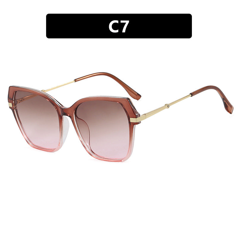 Damen quadratische Sonnenbrille mit elegantem Metallrahmen und schützendem UV-Filter Karnz