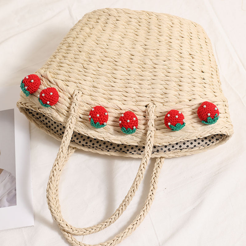 Damen Handgefertigte Strohtasche Karnz