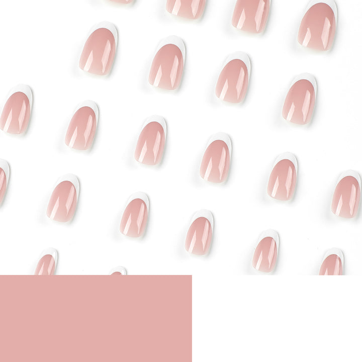 Elegante Gel-Nägel mit durchgehendem French-Tip Karnz