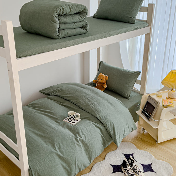 Leichtes Baumwolle Etagenbett Bettwäsche Set mit Bettbezug, Kissenbezug und Spannbettlaken