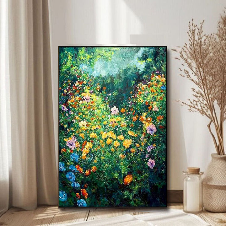 Lebhaftes Floral Leinwand Kunstwerk