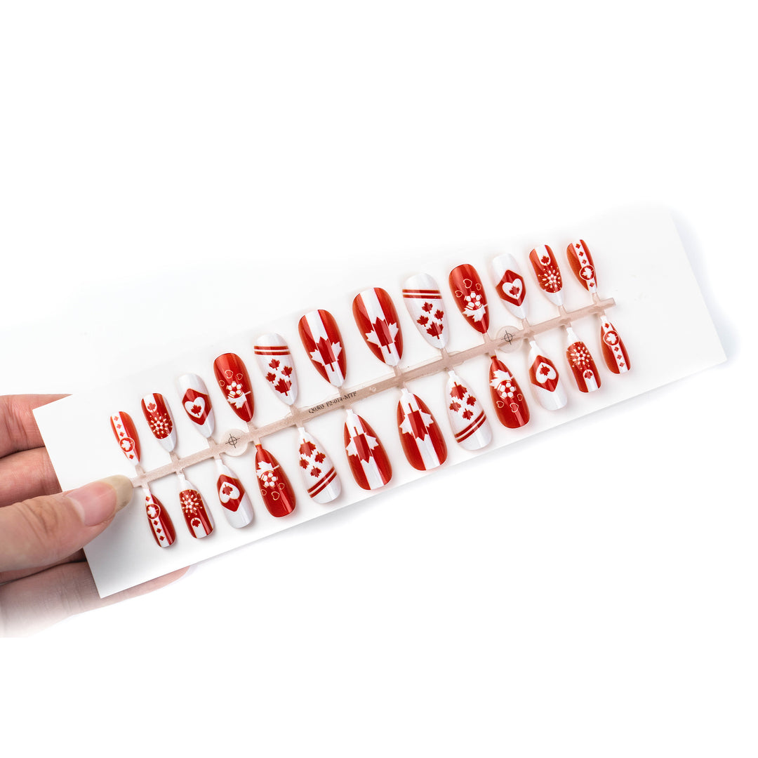 Fußball-Themen Press-On Nagelkunst Set