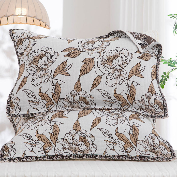 Damen Dekoratives Kissen mit floralem Muster und hochwertiger Baumwolle Karnz