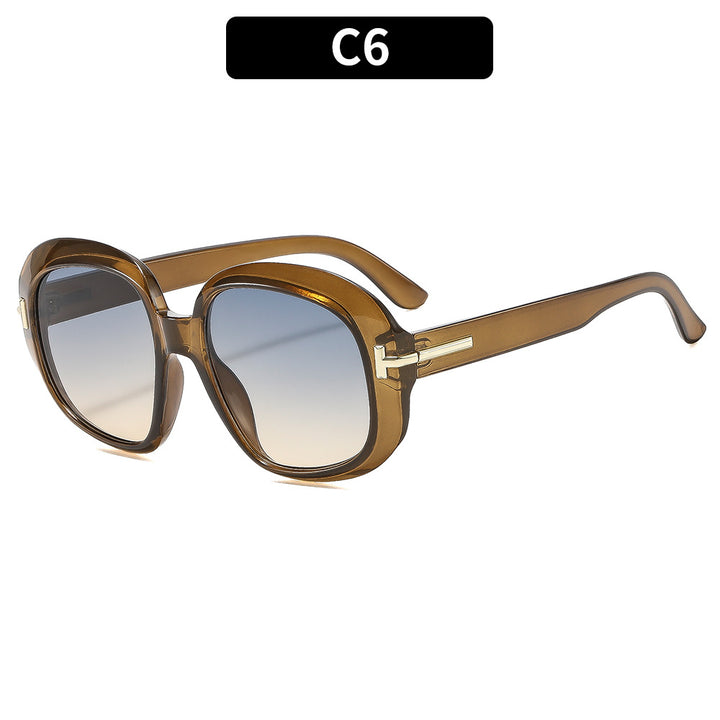 Überdimensionale Katzenaugen-Sonnenbrille mit schlichten dekorativen Akzenten
