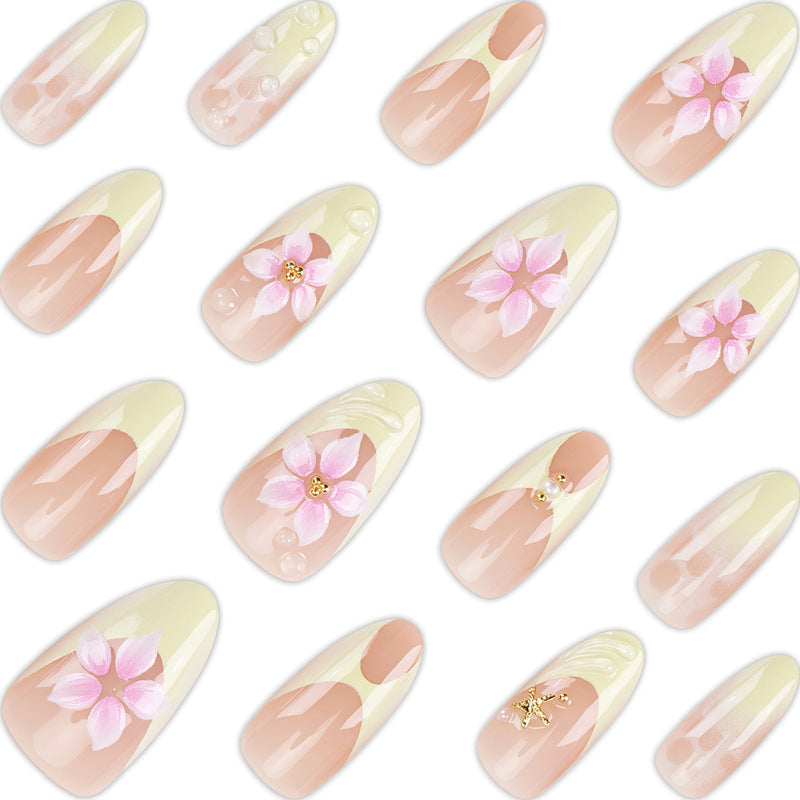 Blumen-Themen Press-On Nagelkunst Set Karnz